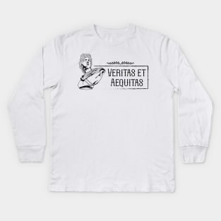 Latin saying - Veritas et Aequitas Kids Long Sleeve T-Shirt